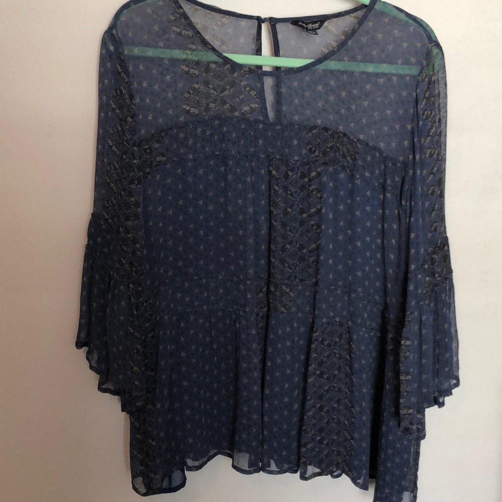 Lucky Brand Semi-Sheer Top